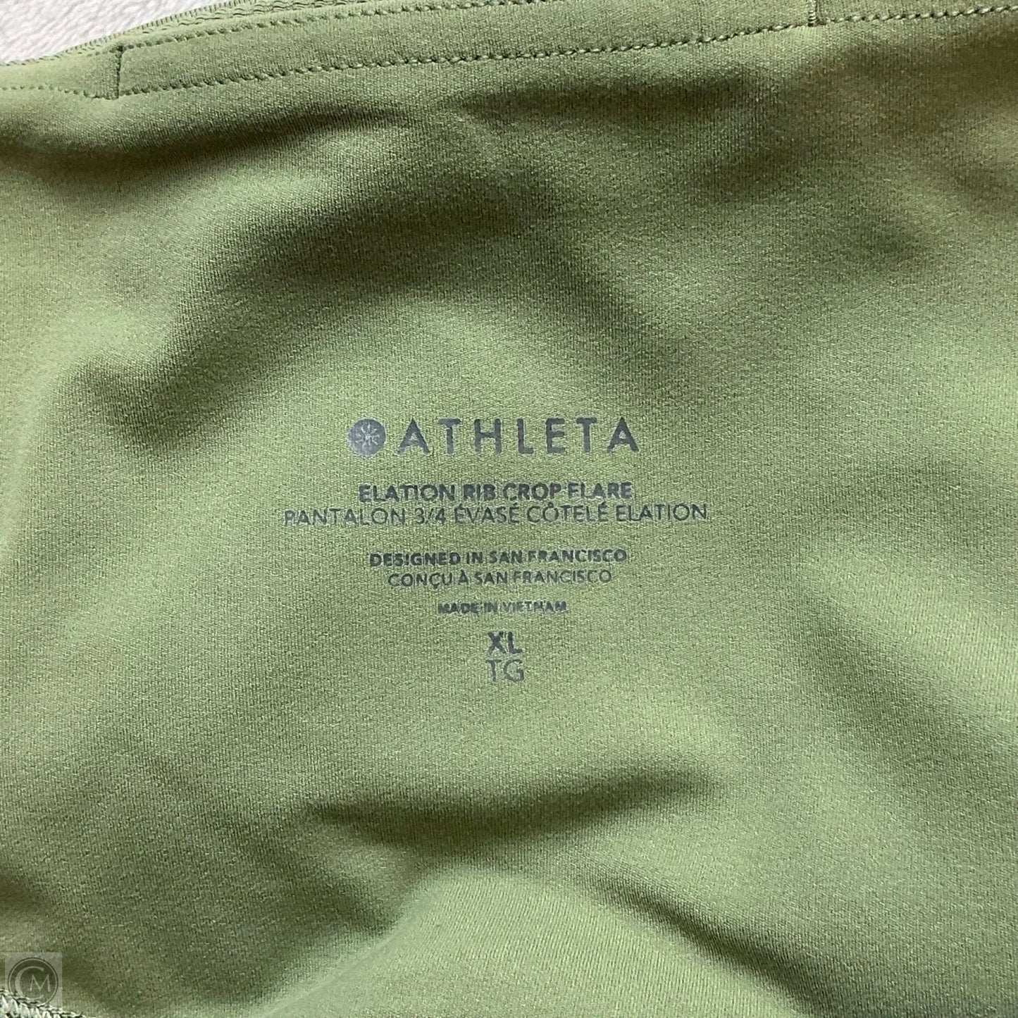 Athletic Leggings By Athleta In Green, Size: Xl
