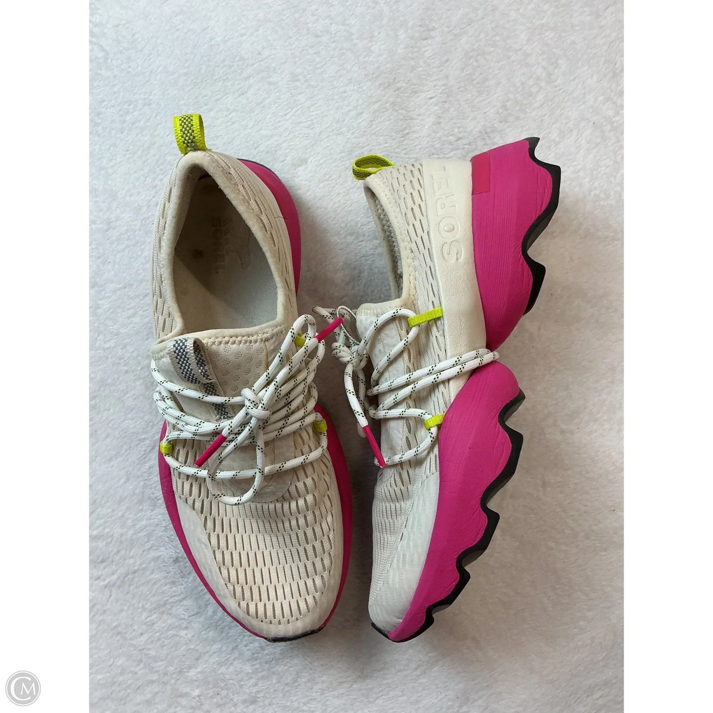 Shoes Athletic By Sorel In Cream & Pink, Size: 7.5