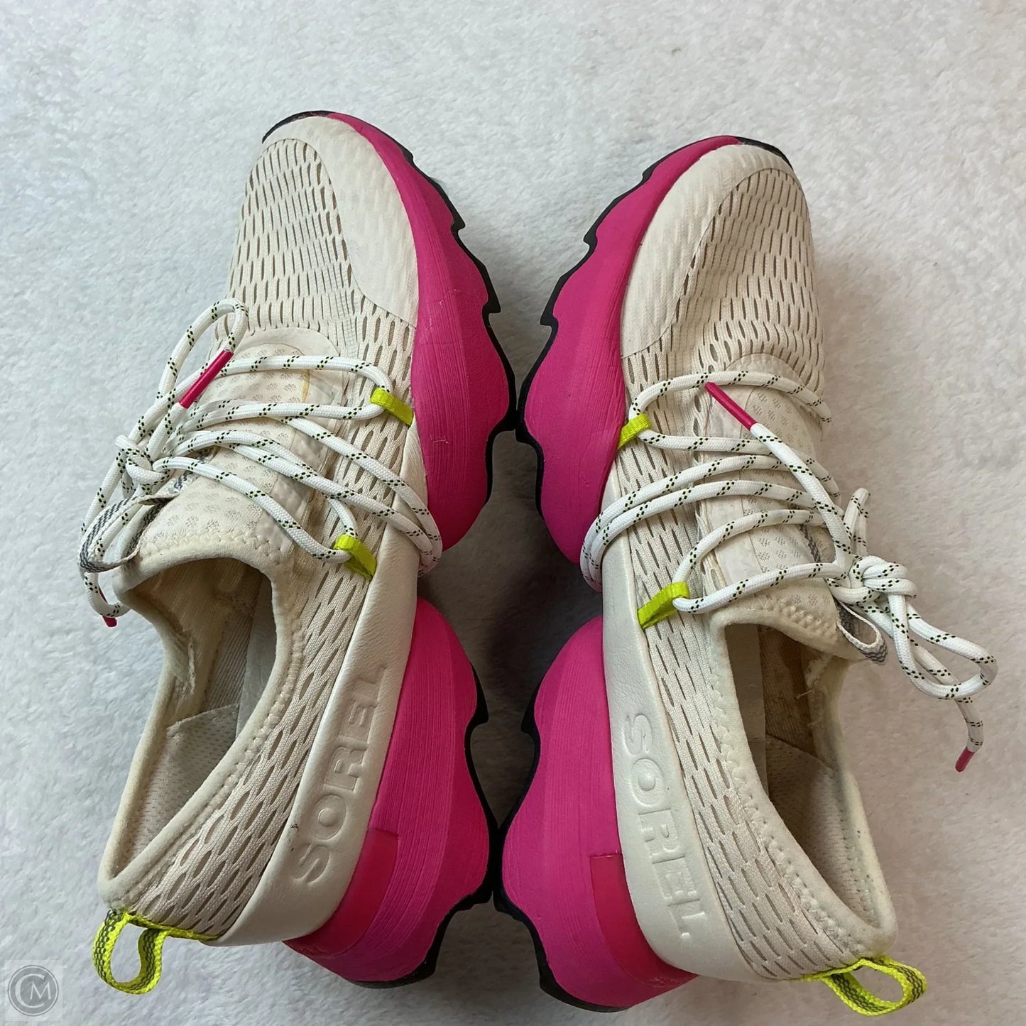 Shoes Athletic By Sorel In Cream & Pink, Size: 7.5
