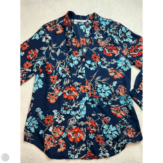 Top Long Sleeve By Violet And Claire In Floral Print, Size: M
