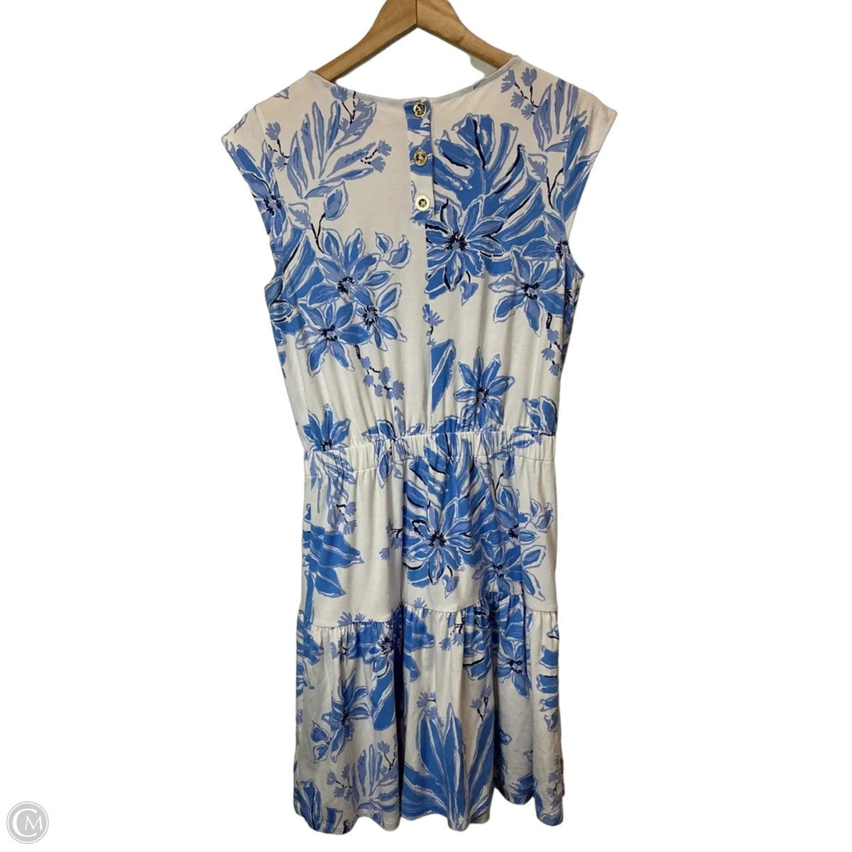 Dress Designer By Lilly Pulitzer In Blue & White, Size: S