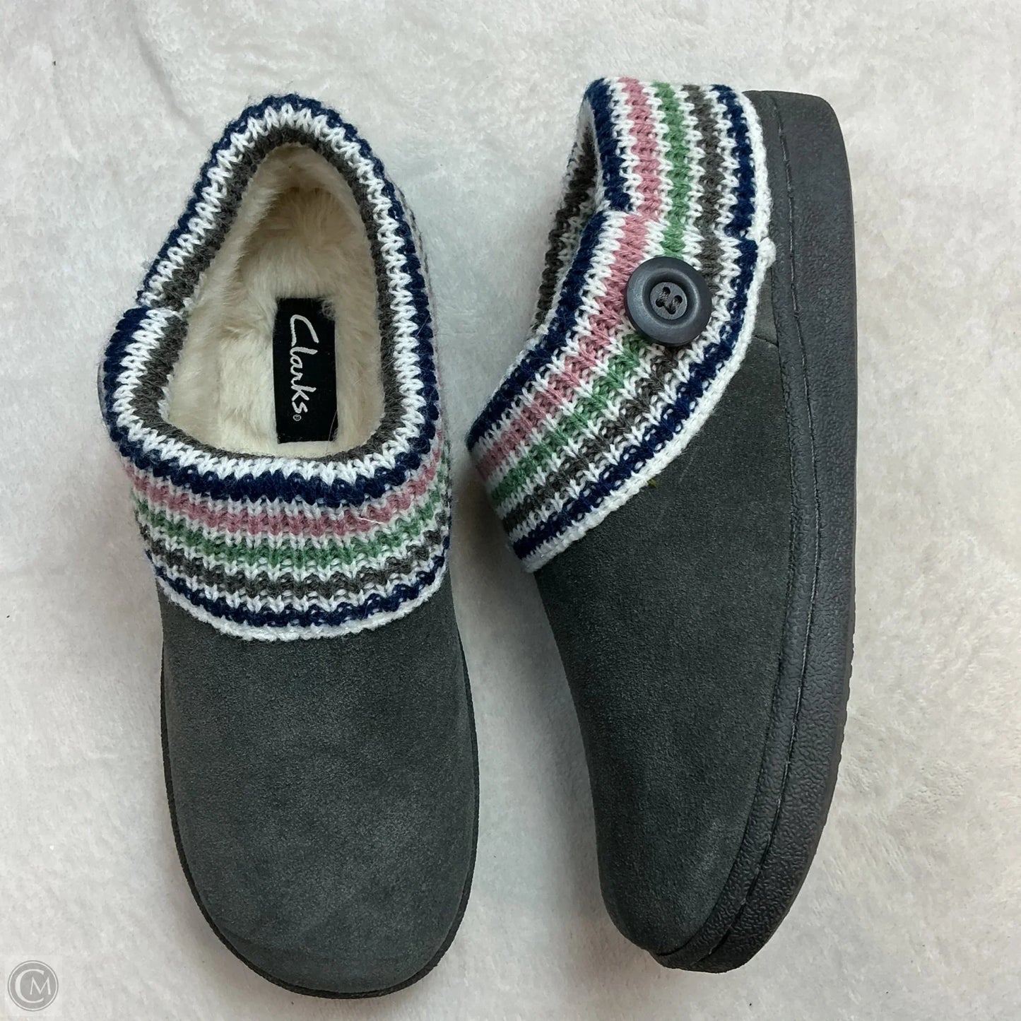 Slippers By Clarks In Grey, Size: 9