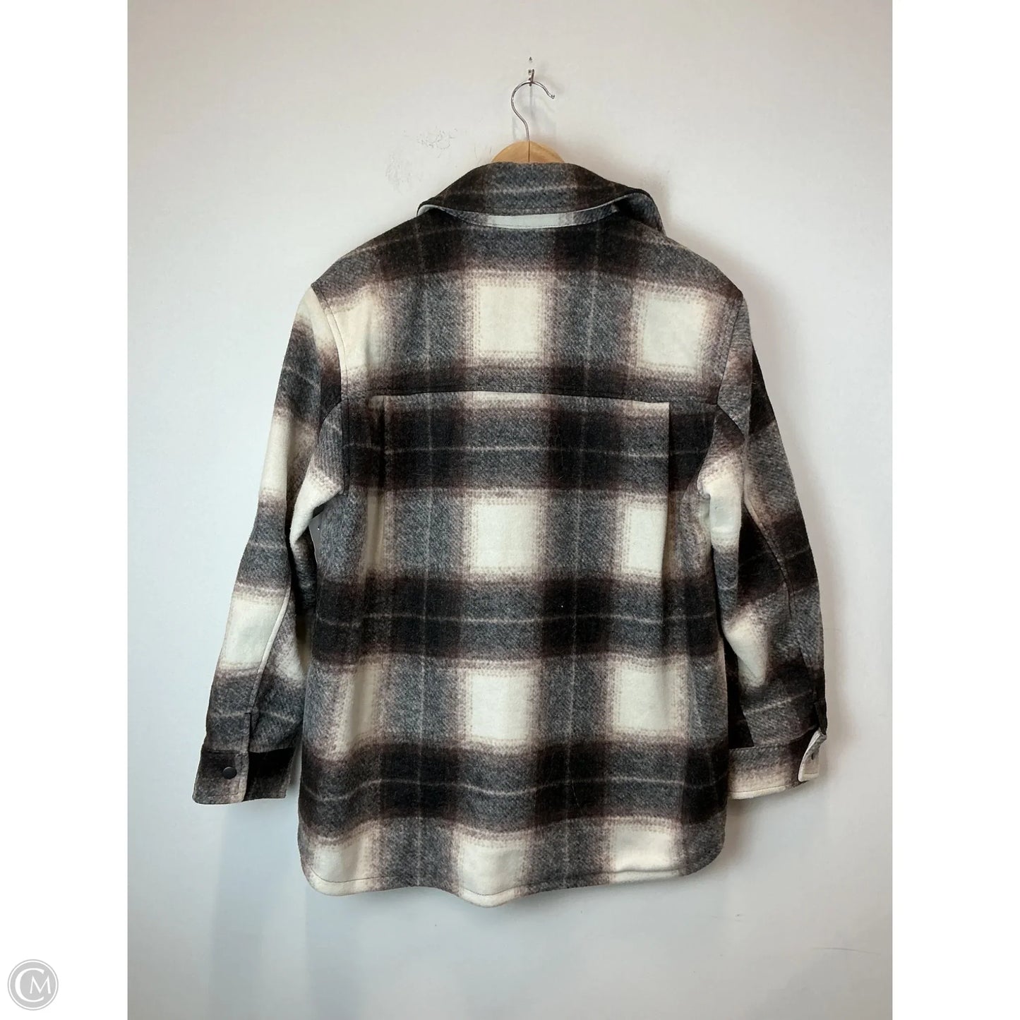 Jacket Shirt By H&m In Brown, Size: S