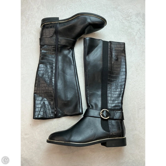 Boots Knee Heels By Liz Claiborne In Black, Size: 10