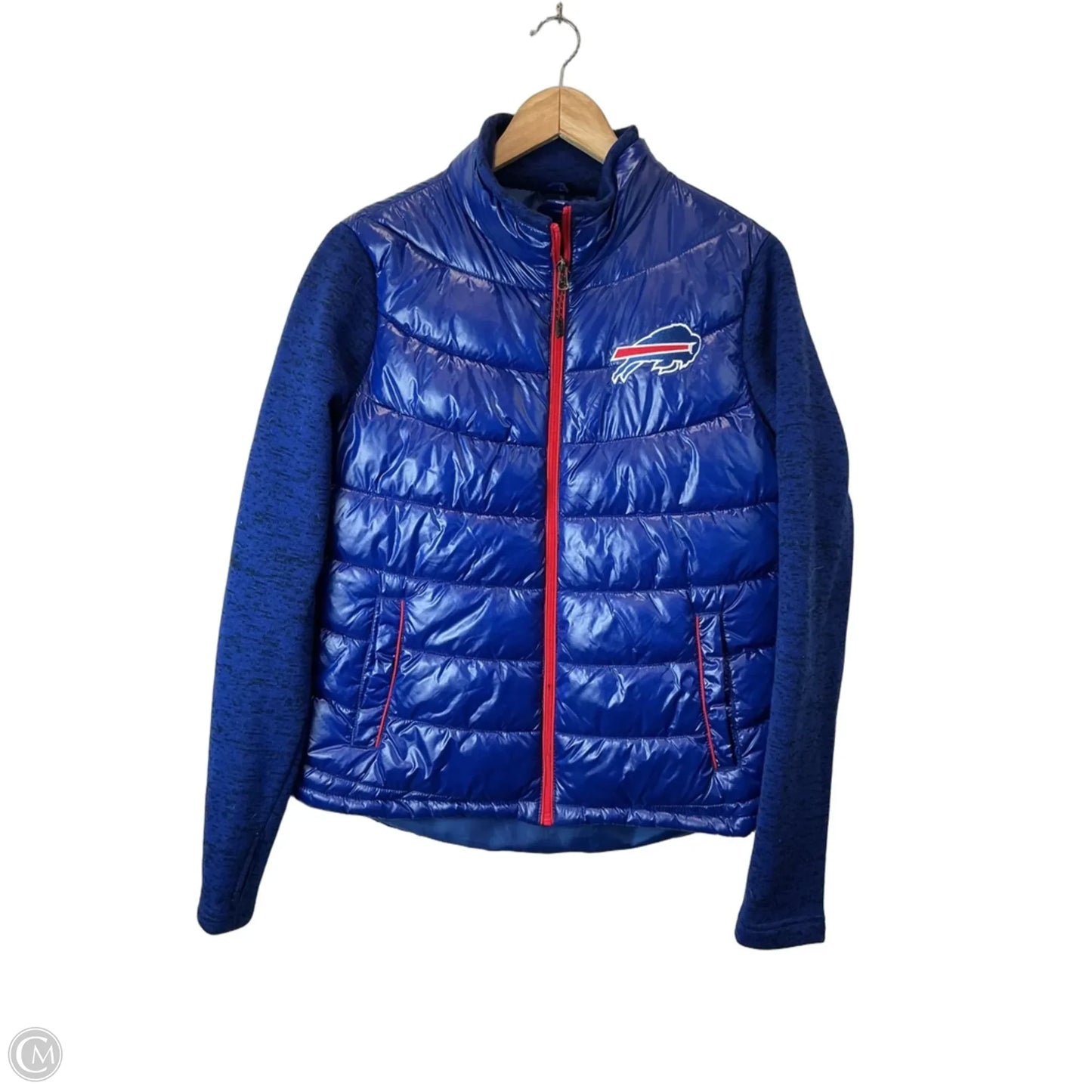 Jacket Puffer & Quilted By Nfl In Blue, Size: L