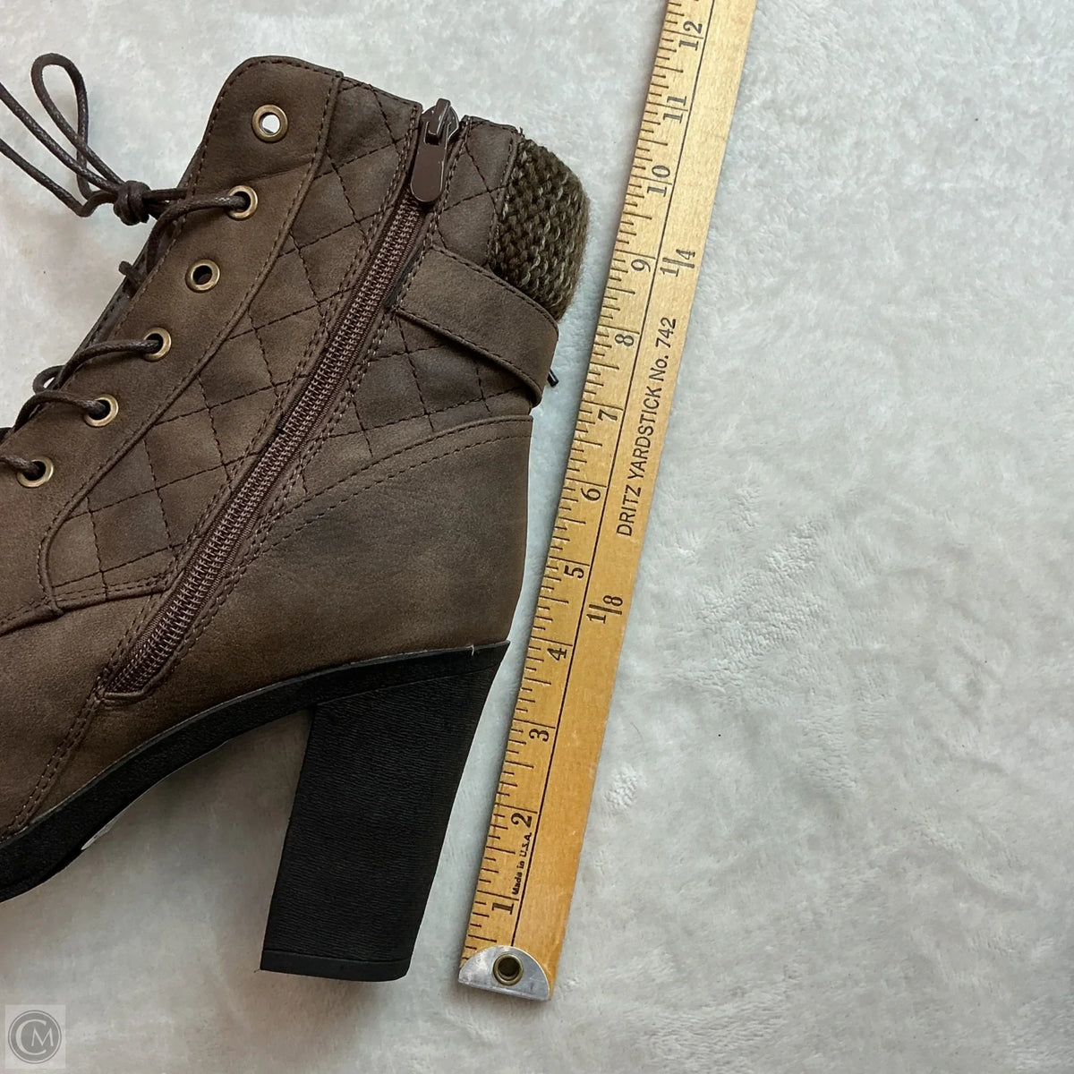 Boots Ankle Heels By Clothes Mentor In Brown, Size: 8