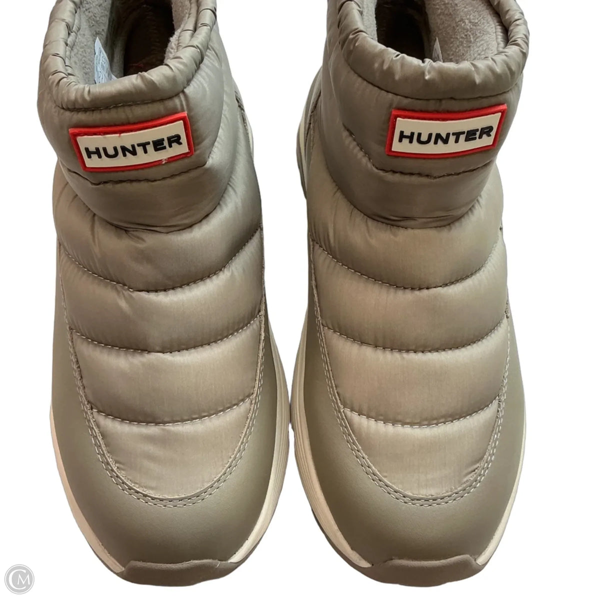 Boots Designer By Hunter In Grey, Size: 10