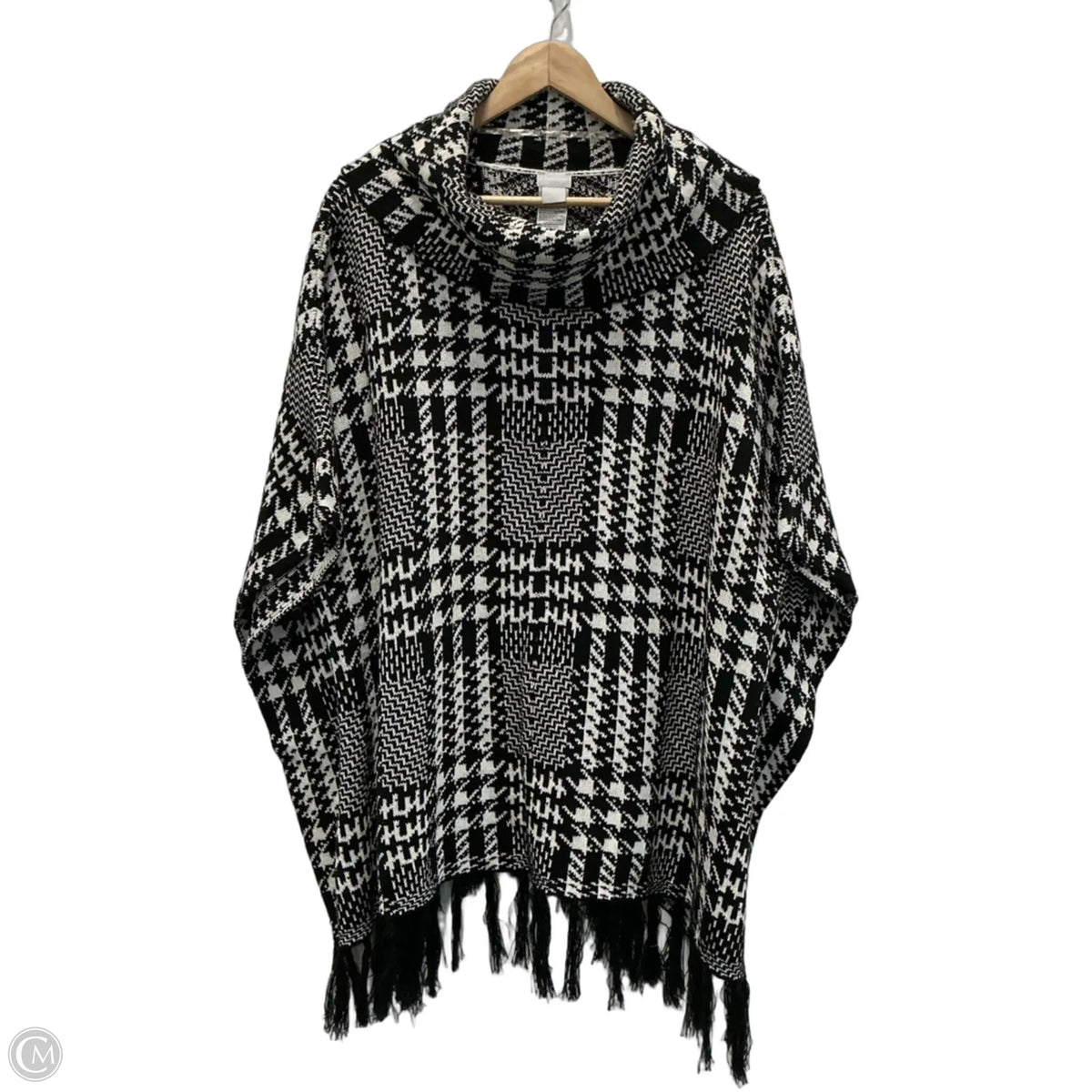 Shawl By Chicos In Black & White, Size: L