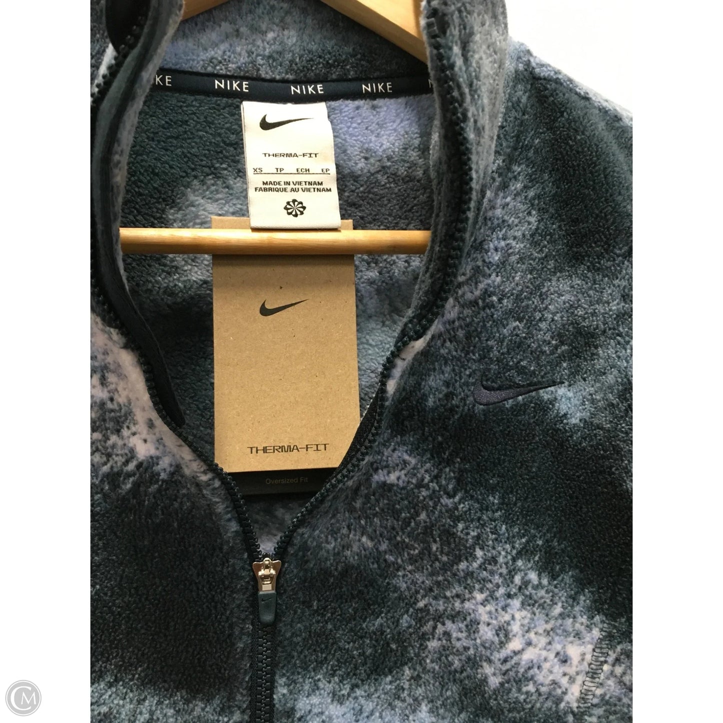 Athletic Sweatshirt Collar By Nike In Blue, Size: Xs