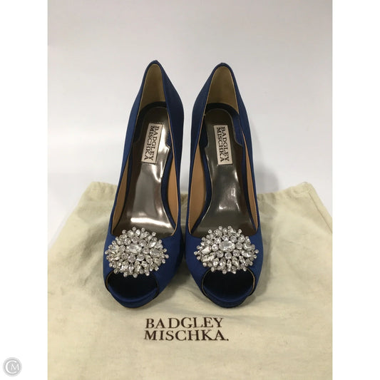 Shoes Heels Platform By Badgley Mischka In Blue, Size: 7