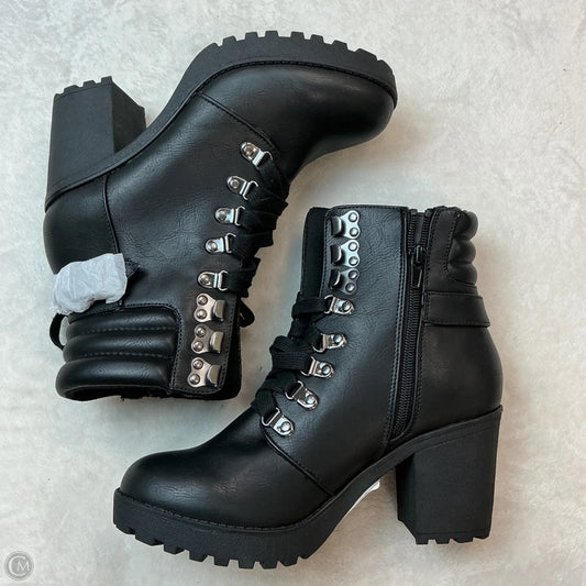 Boots Ankle Heels By Mia In Black, Size: 7.5