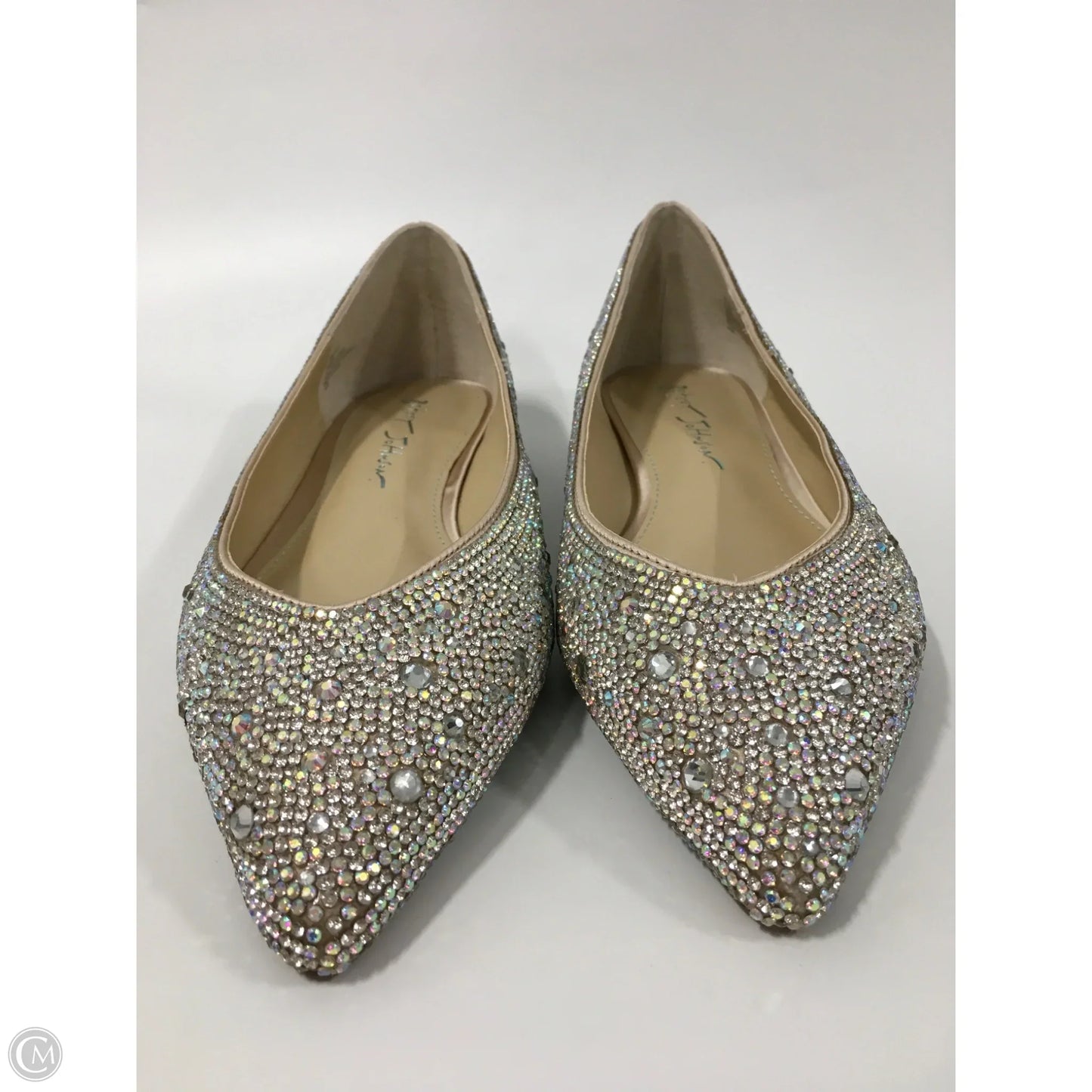 Shoes Flats By Betsey Johnson In Silver, Size: 8.5