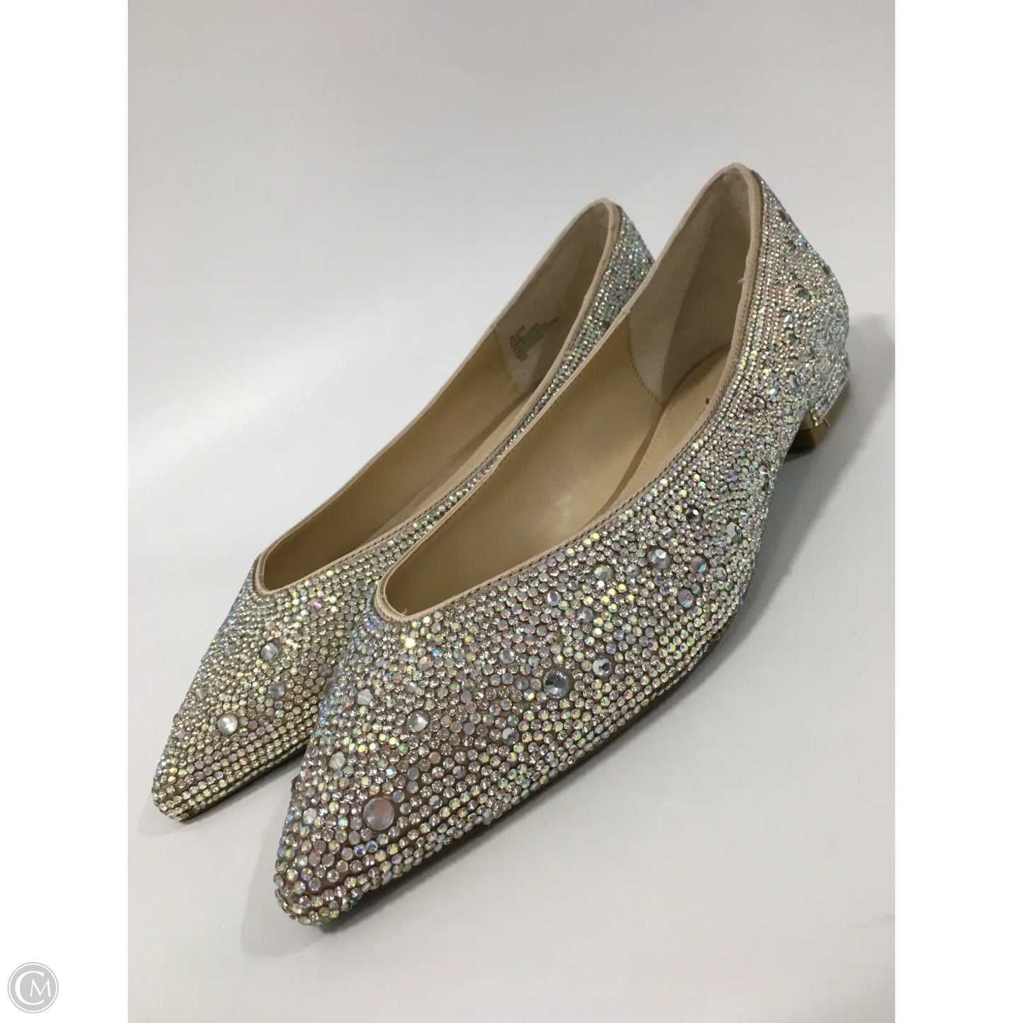 Shoes Flats By Betsey Johnson In Silver, Size: 8.5