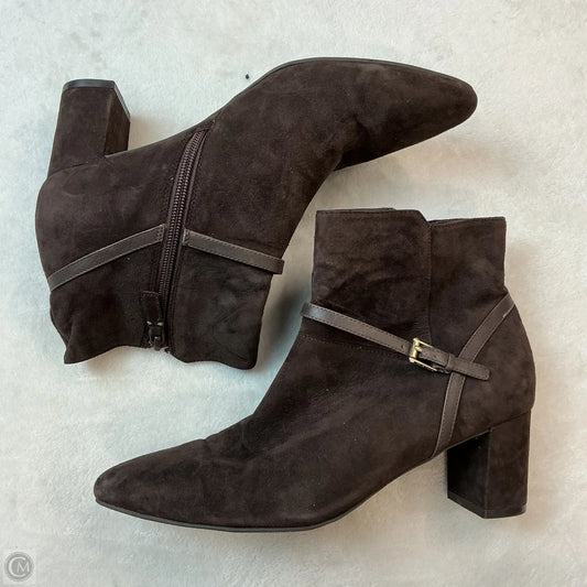 Boots Ankle Heels By Cole-haan In Brown, Size: 8.5