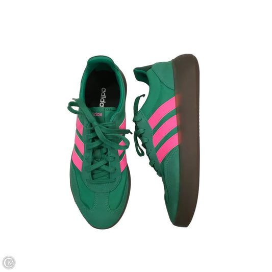 Shoes Sneakers By Adidas In Green & Pink, Size: 8.5