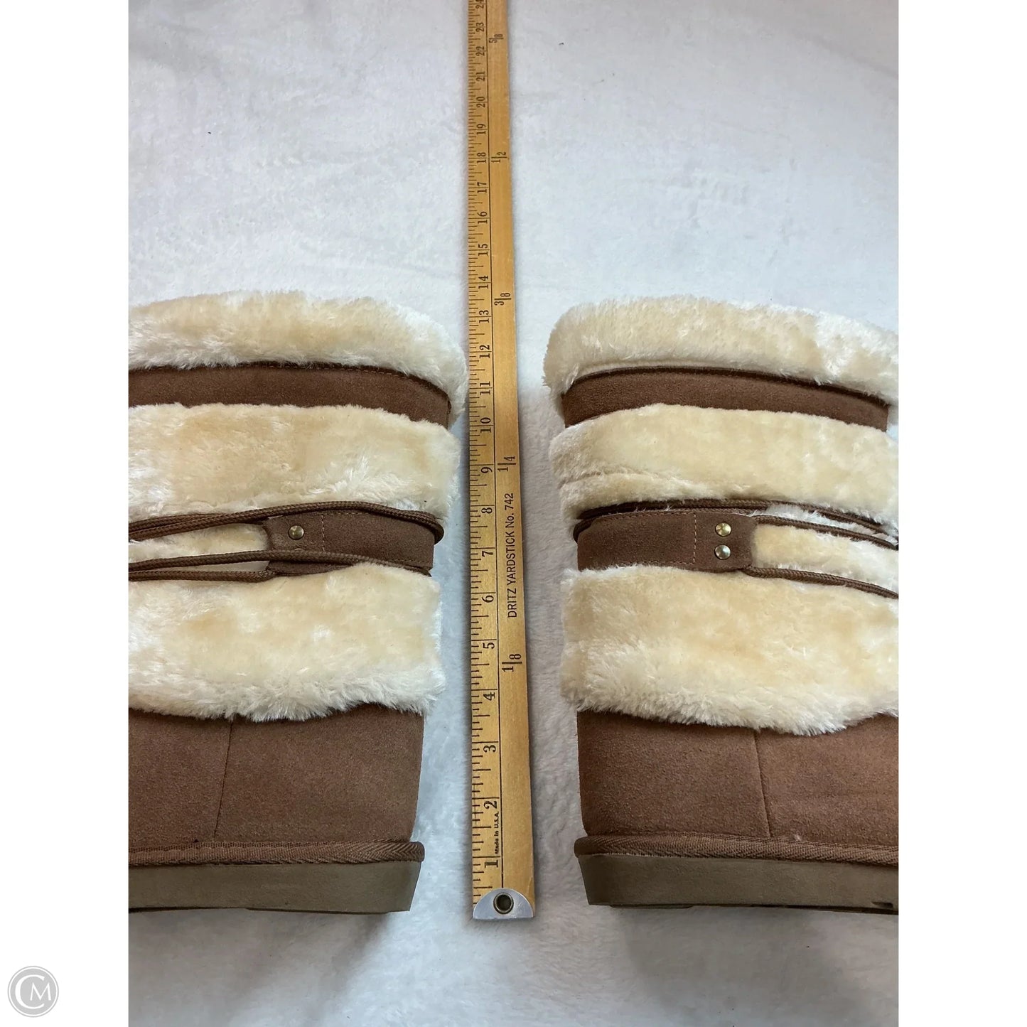 Boots Mid-calf Flats By Natural Reflections In Brown, Size: 8