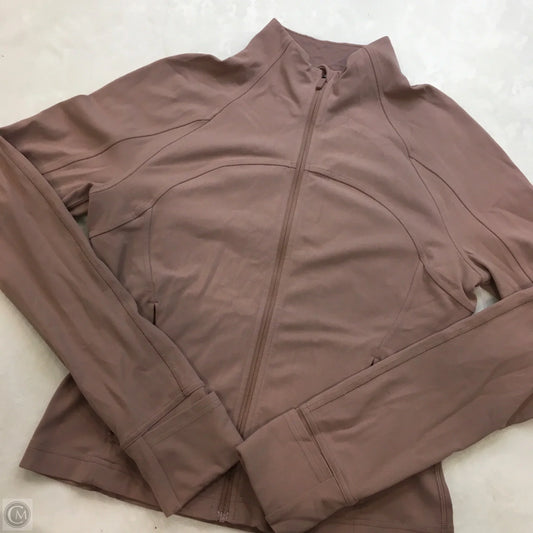 Athletic Top Long Sleeve Collar By Lululemon In Mauve, Size: 10
