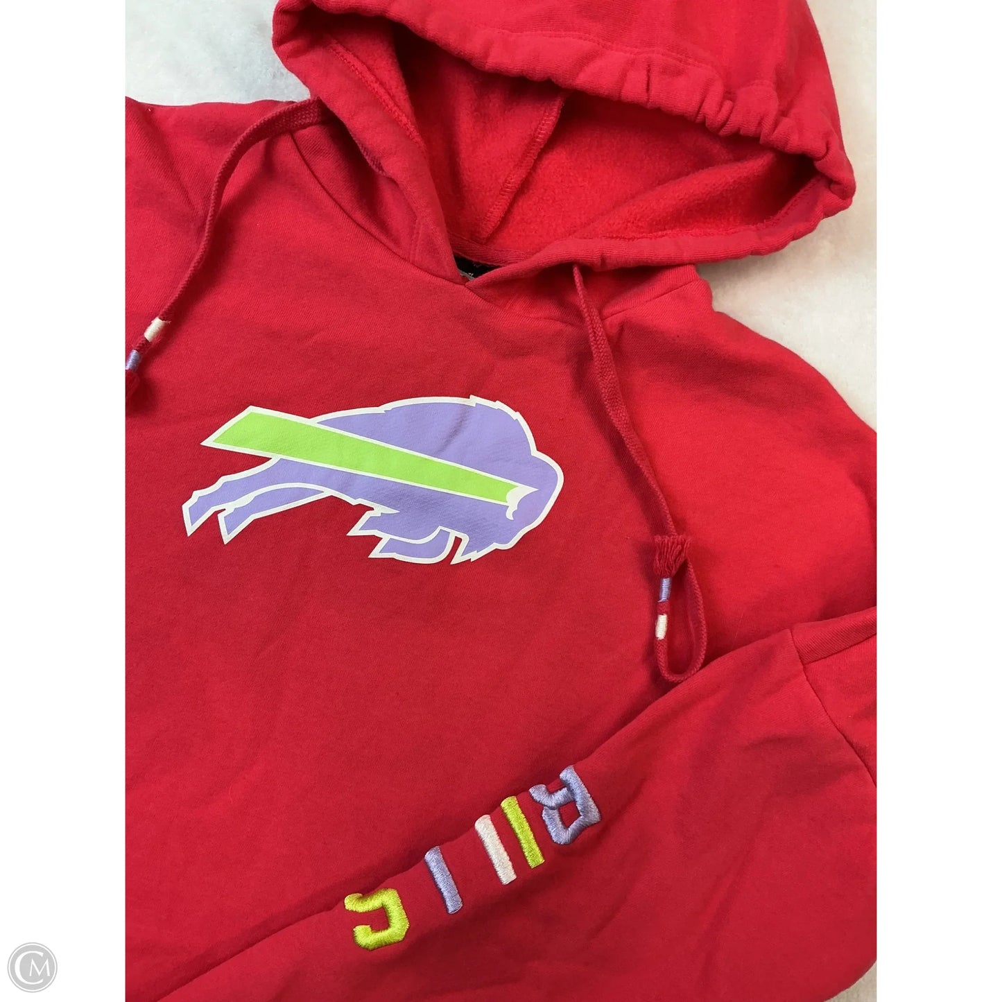 Athletic Sweatshirt Hoodie By Nfl In Red, Size: S