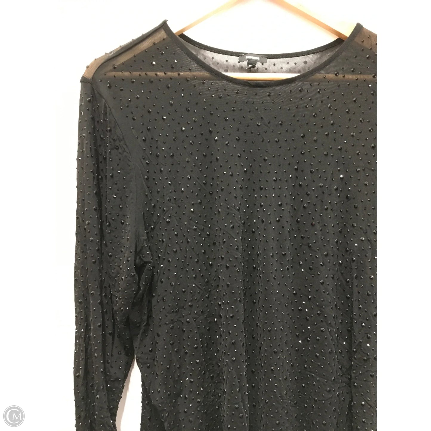 Top Long Sleeve By Express In Black, Size: Xl