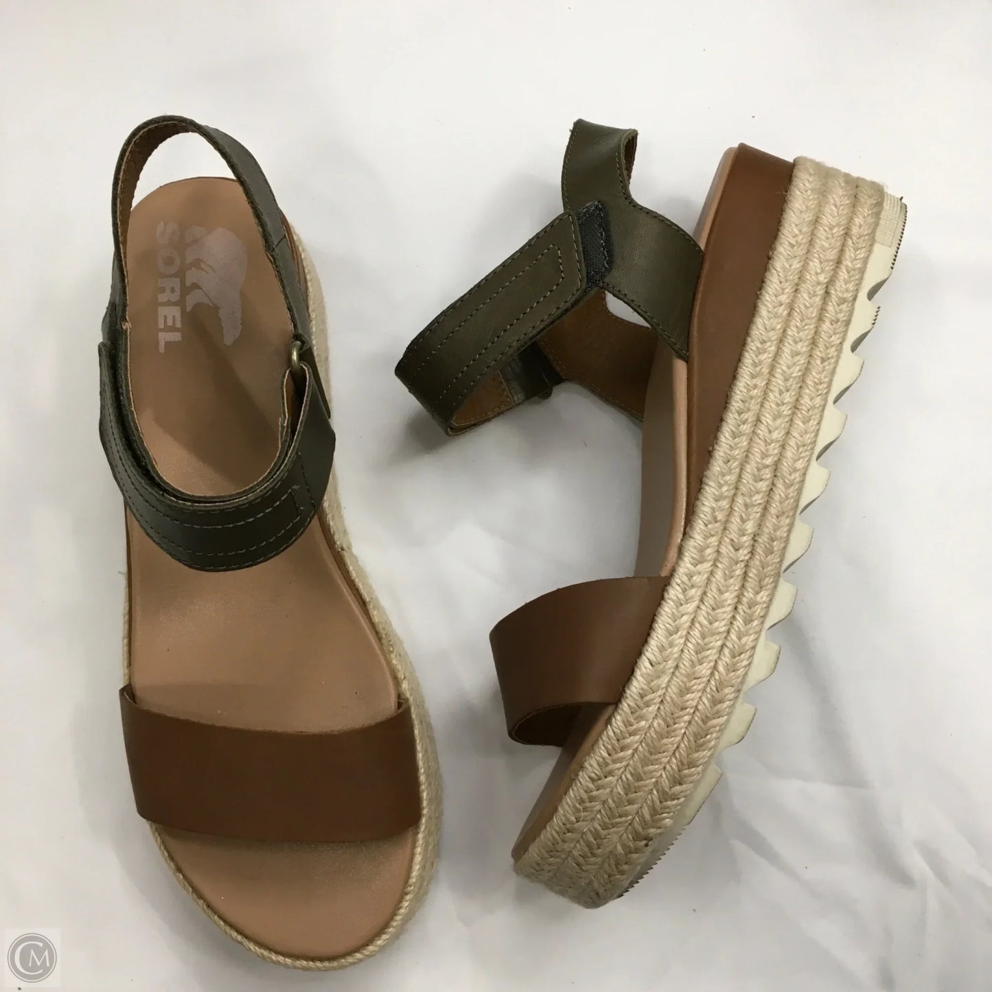 Sandals Heels Wedge By Sorel In Brown, Size: 9