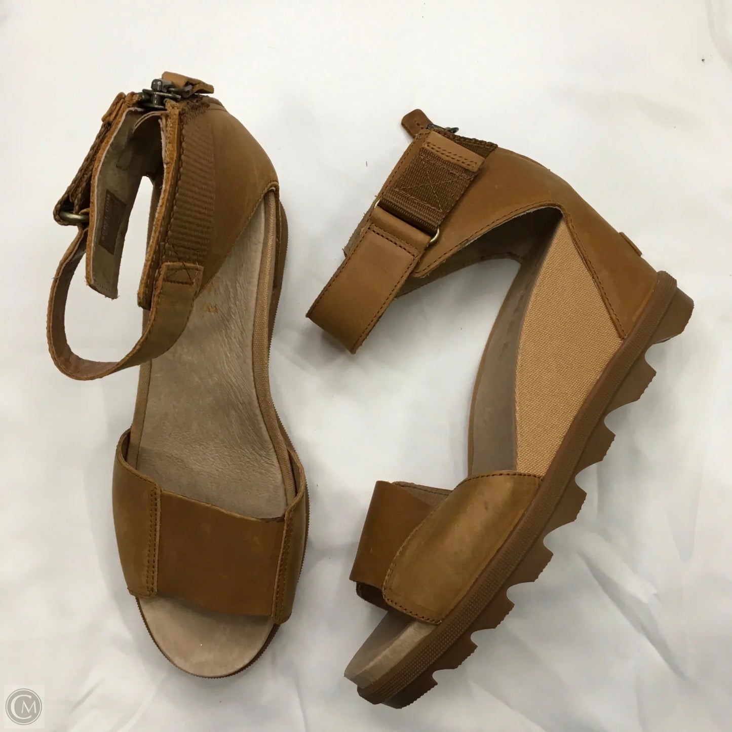 Sandals Heels Wedge By Sorel In Brown, Size: 9