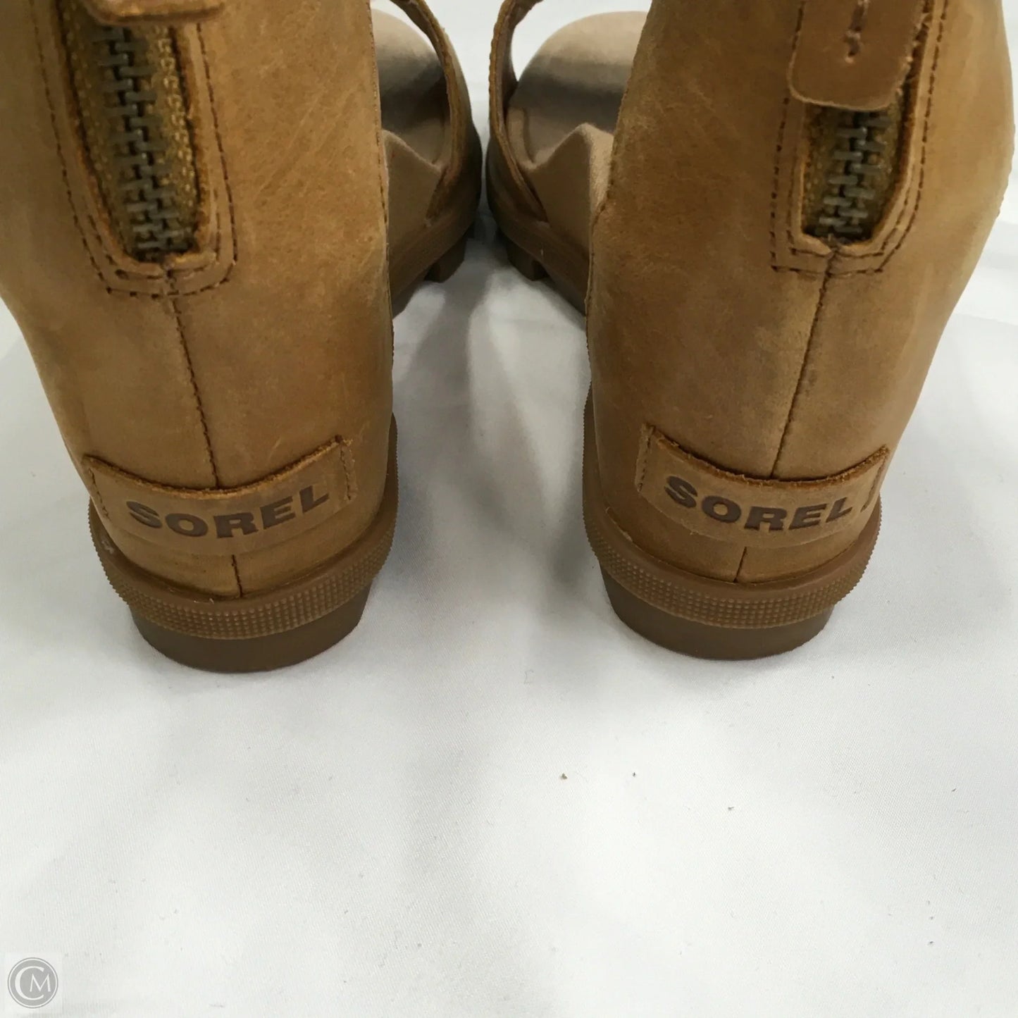 Sandals Heels Wedge By Sorel In Brown, Size: 9