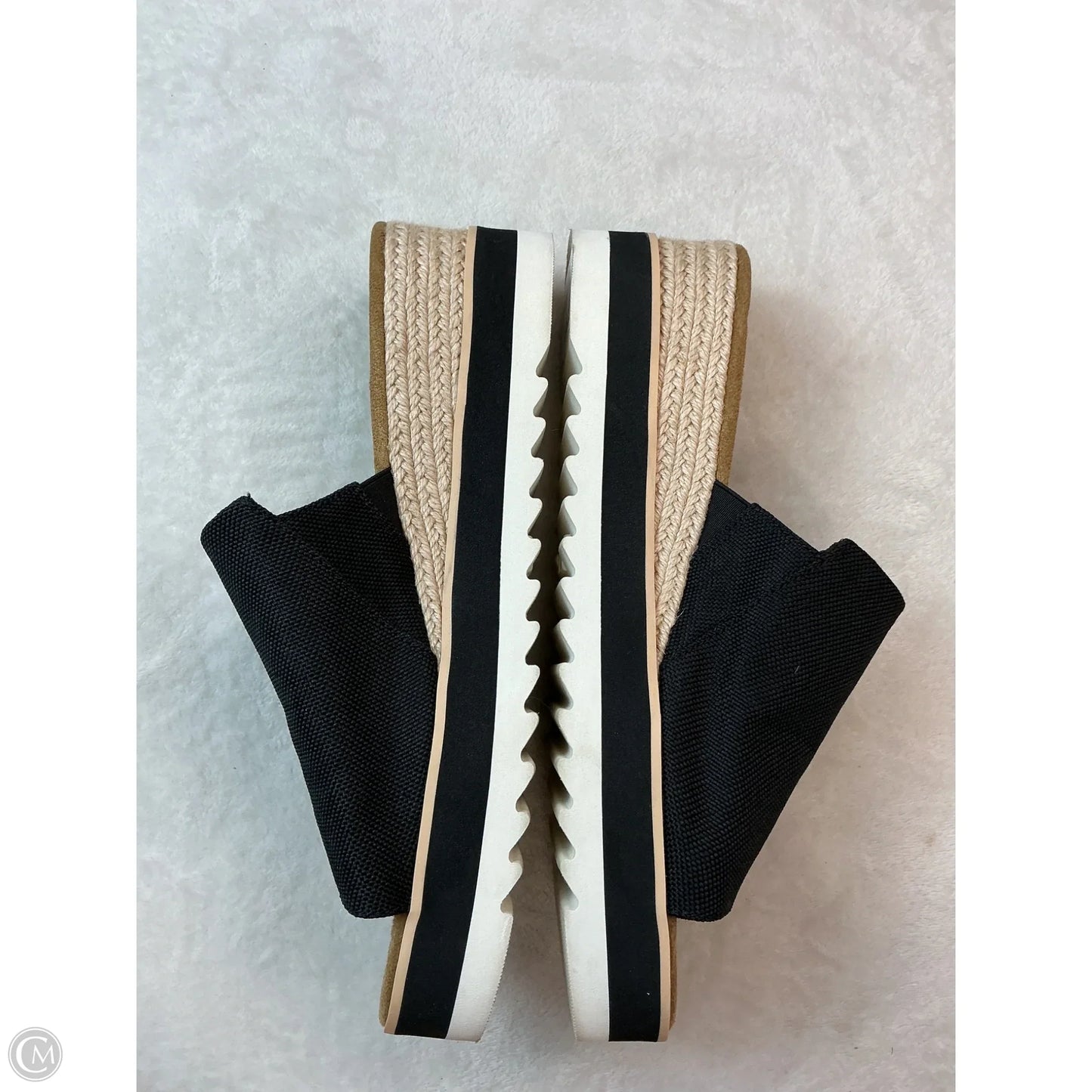Sandals Heels Wedge By Toms In Black & Brown, Size: 12