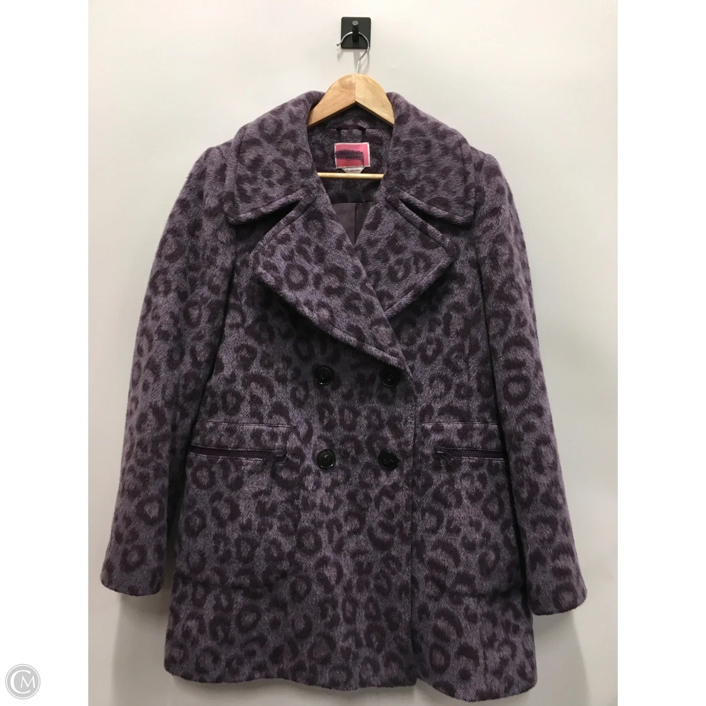 Coat Designer By Kate Spade In Purple, Size: L
