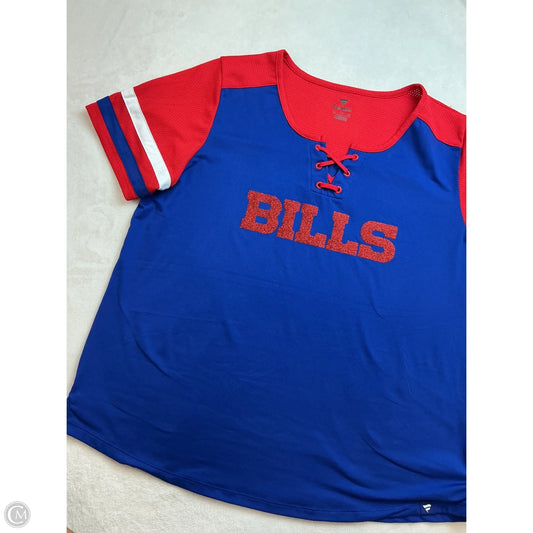 Top Short Sleeve By Fanatics In Blue & Red, Size: Xl