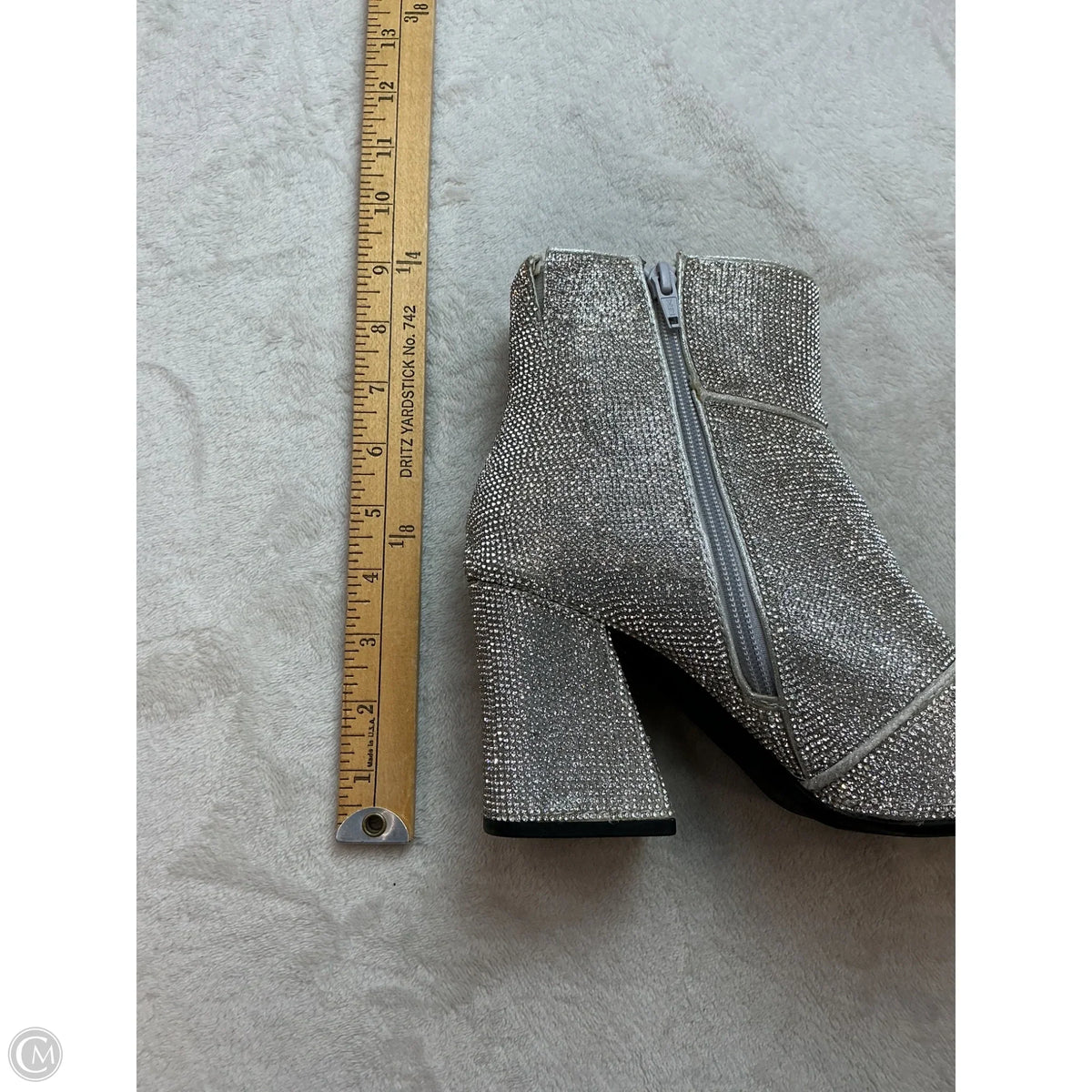Boots Ankle Heels By A New Day In Silver, Size: 8