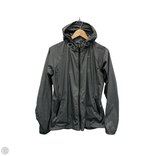 Athletic Jacket By Nike In Grey, Size: M