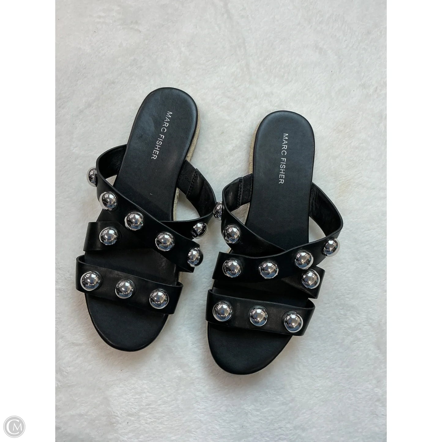 Sandals Flats By Marc Fisher In Black, Size: 8.5