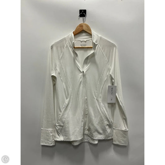 Athletic Jacket By Athleta In White, Size: M