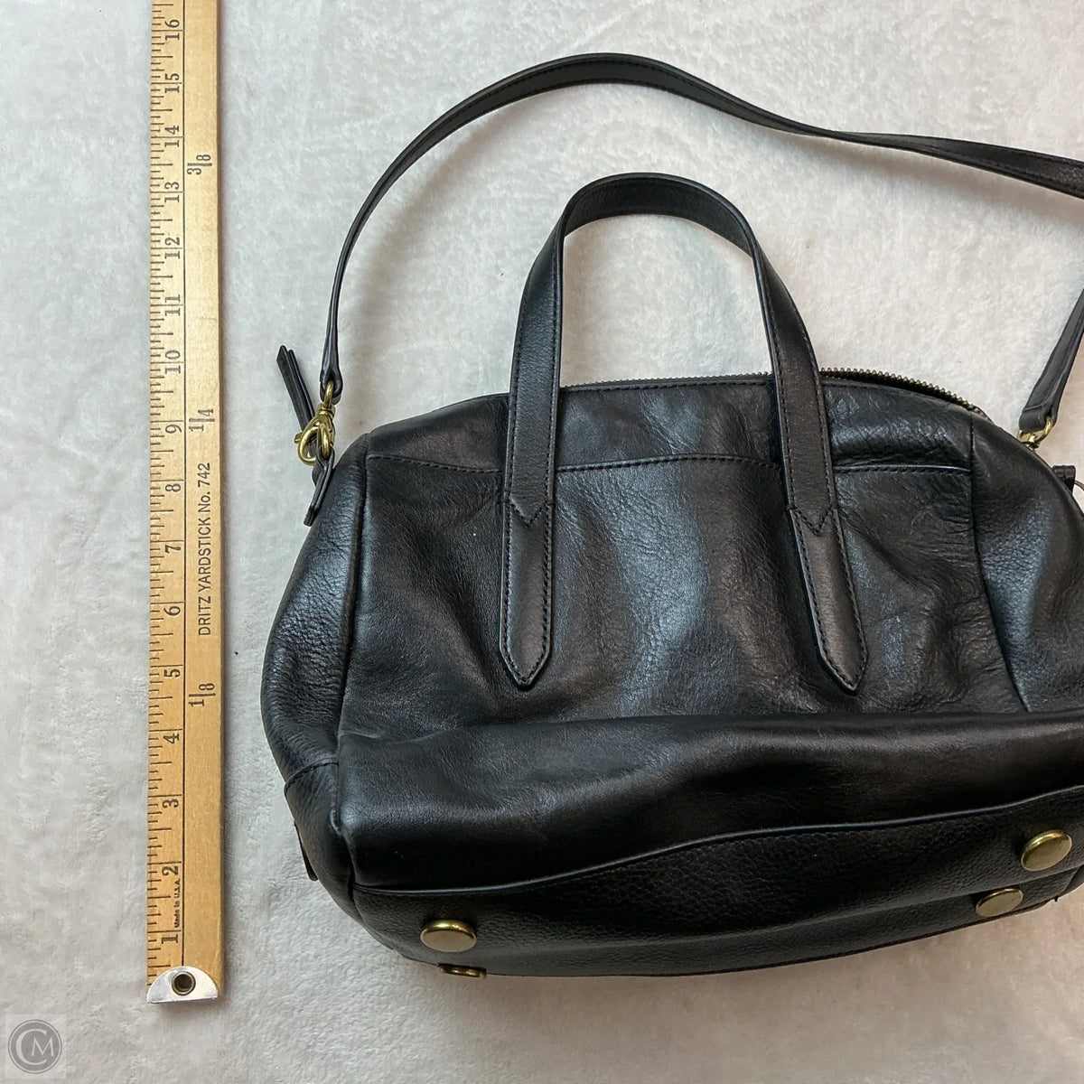 Crossbody Leather By Fossil, Size: Medium