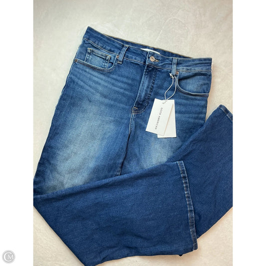 Jeans Flared By Good American In Blue Denim, Size: 12