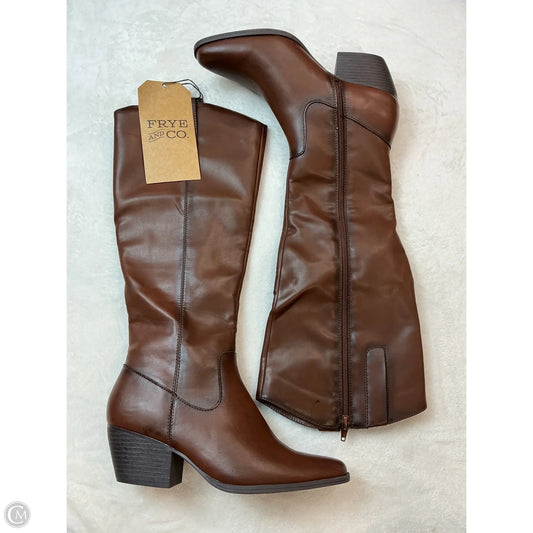 Boots Knee Heels By Frye And Co In Brown, Size: 8.5