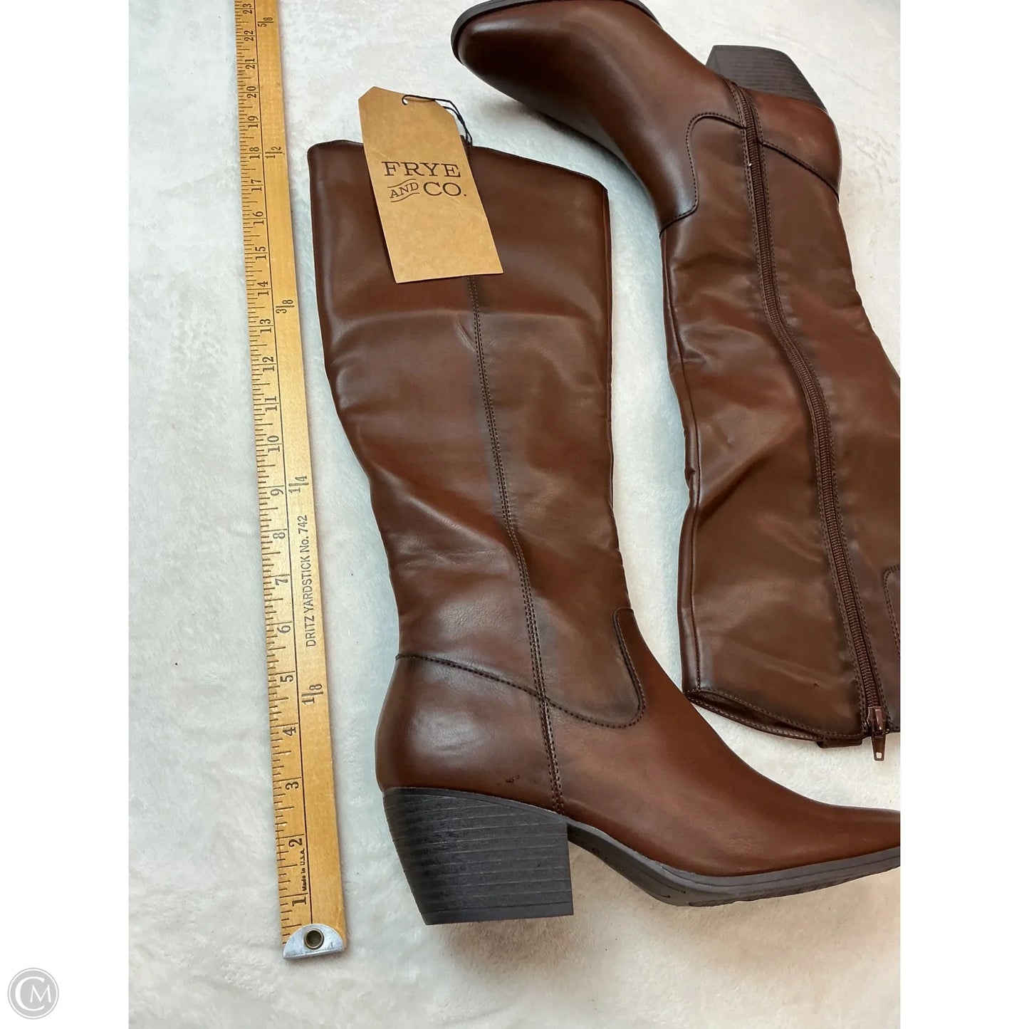 Boots Knee Heels By Frye And Co In Brown, Size: 8.5