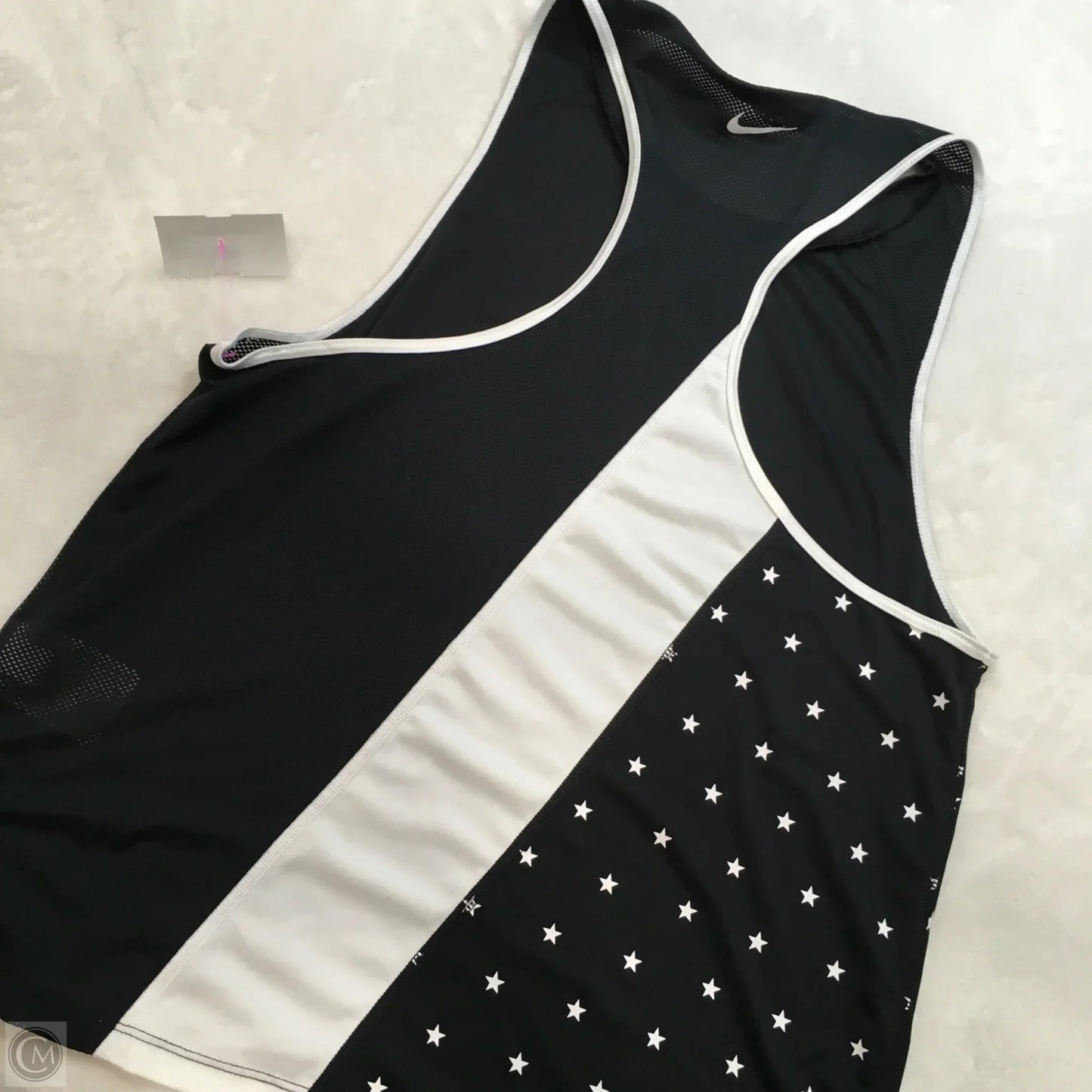 Tank Top By Nike In Black & White, Size: M