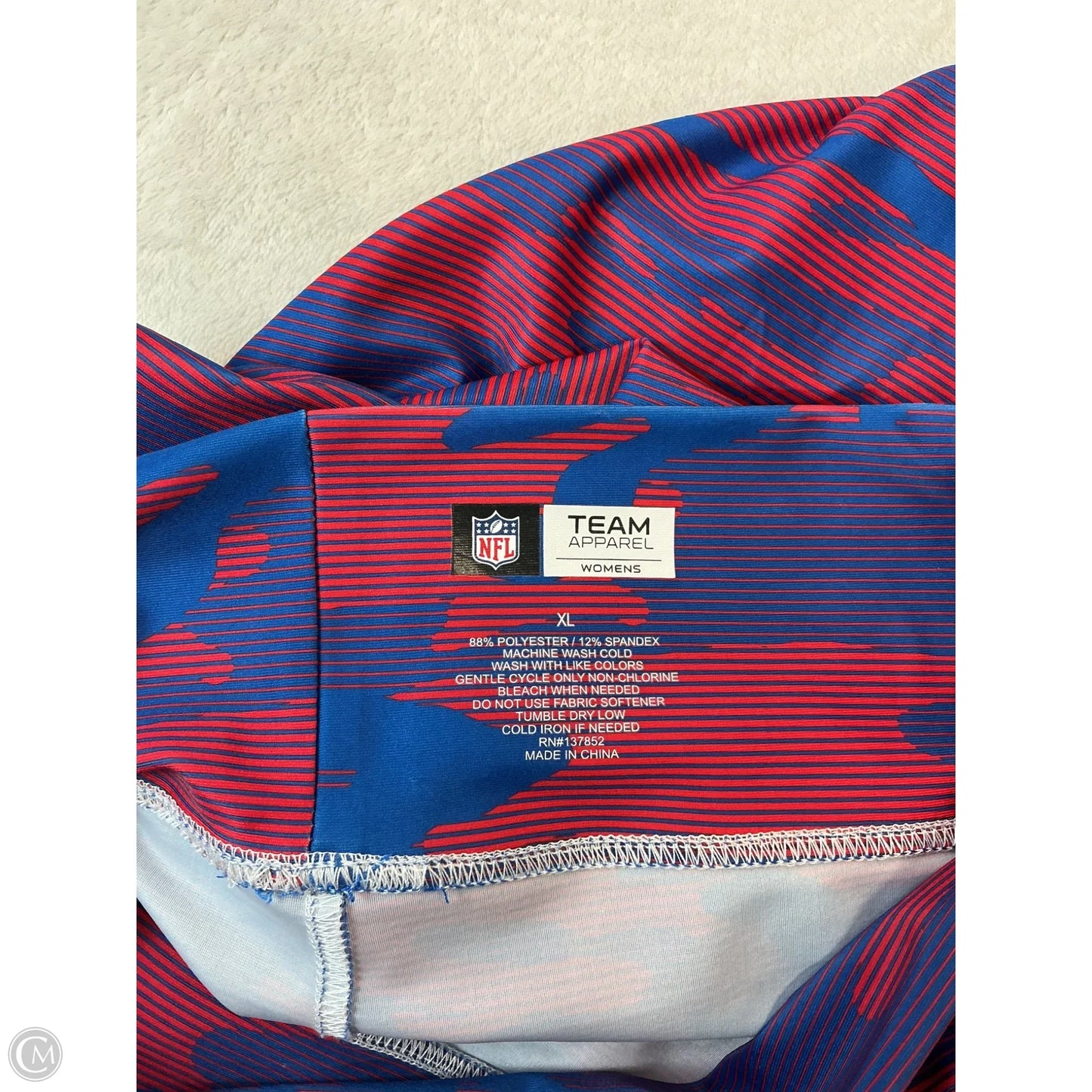 Athletic Leggings By Nfl In Blue & Red, Size: Xl