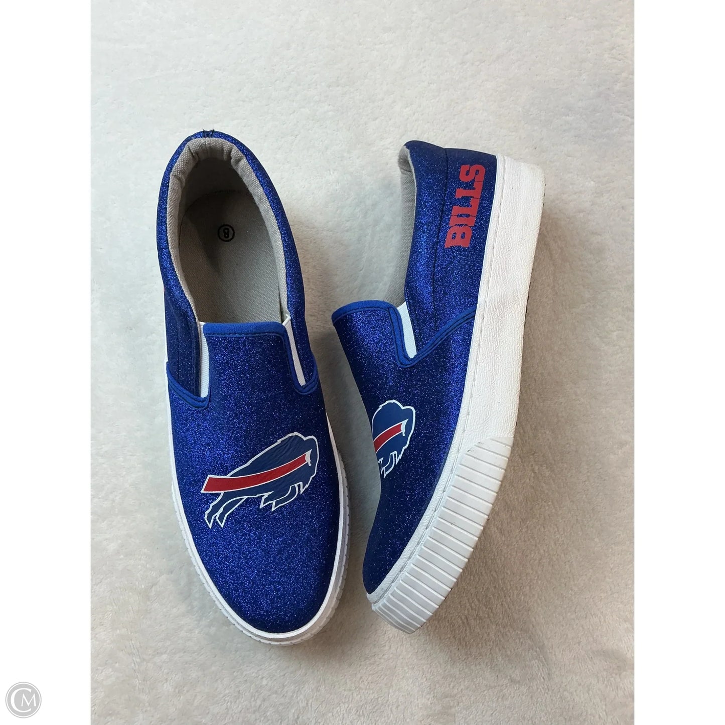Shoes Flats By Clothes Mentor In Blue & Red, Size: 8
