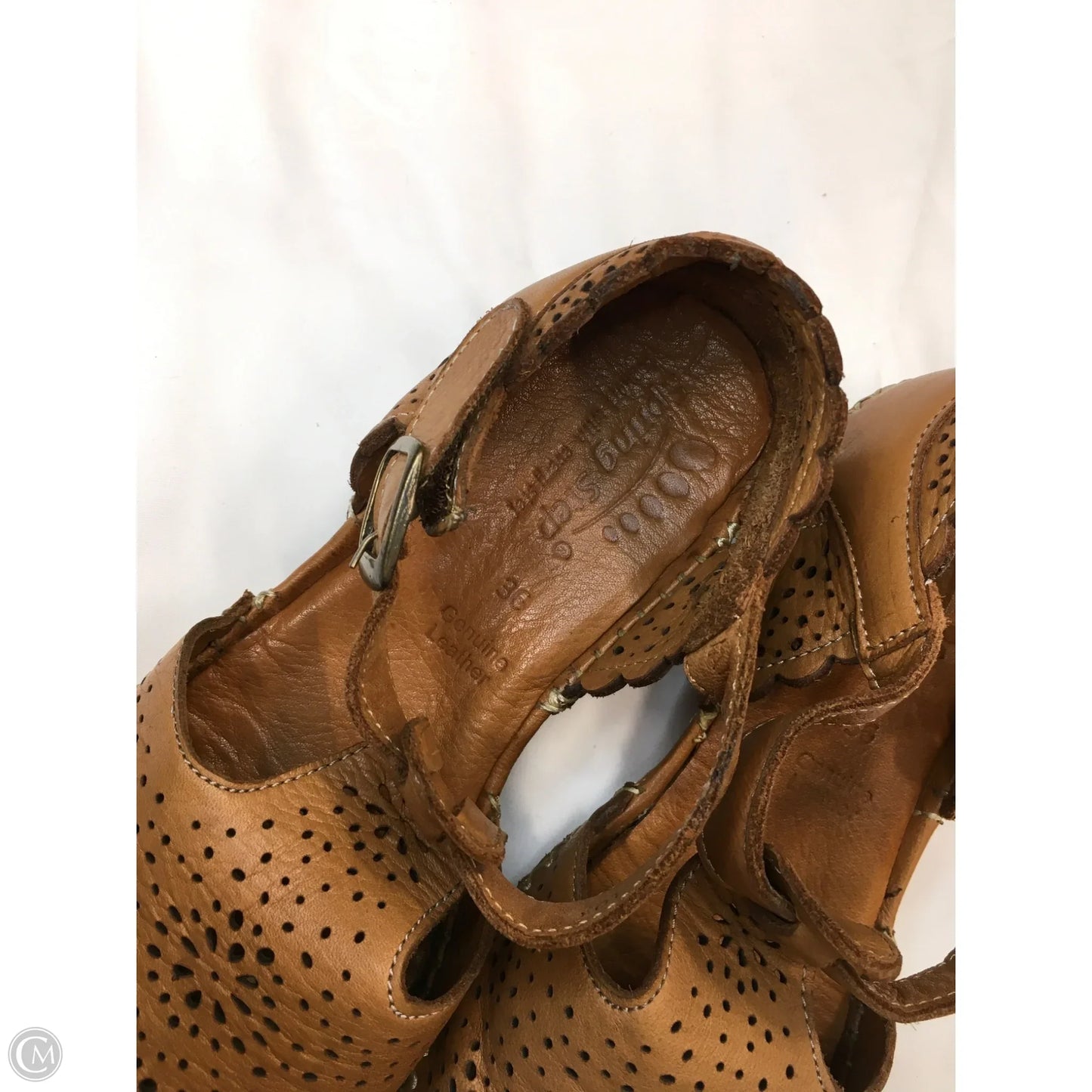 Shoes Heels Wedge By Spring Step In Brown, Size: 6