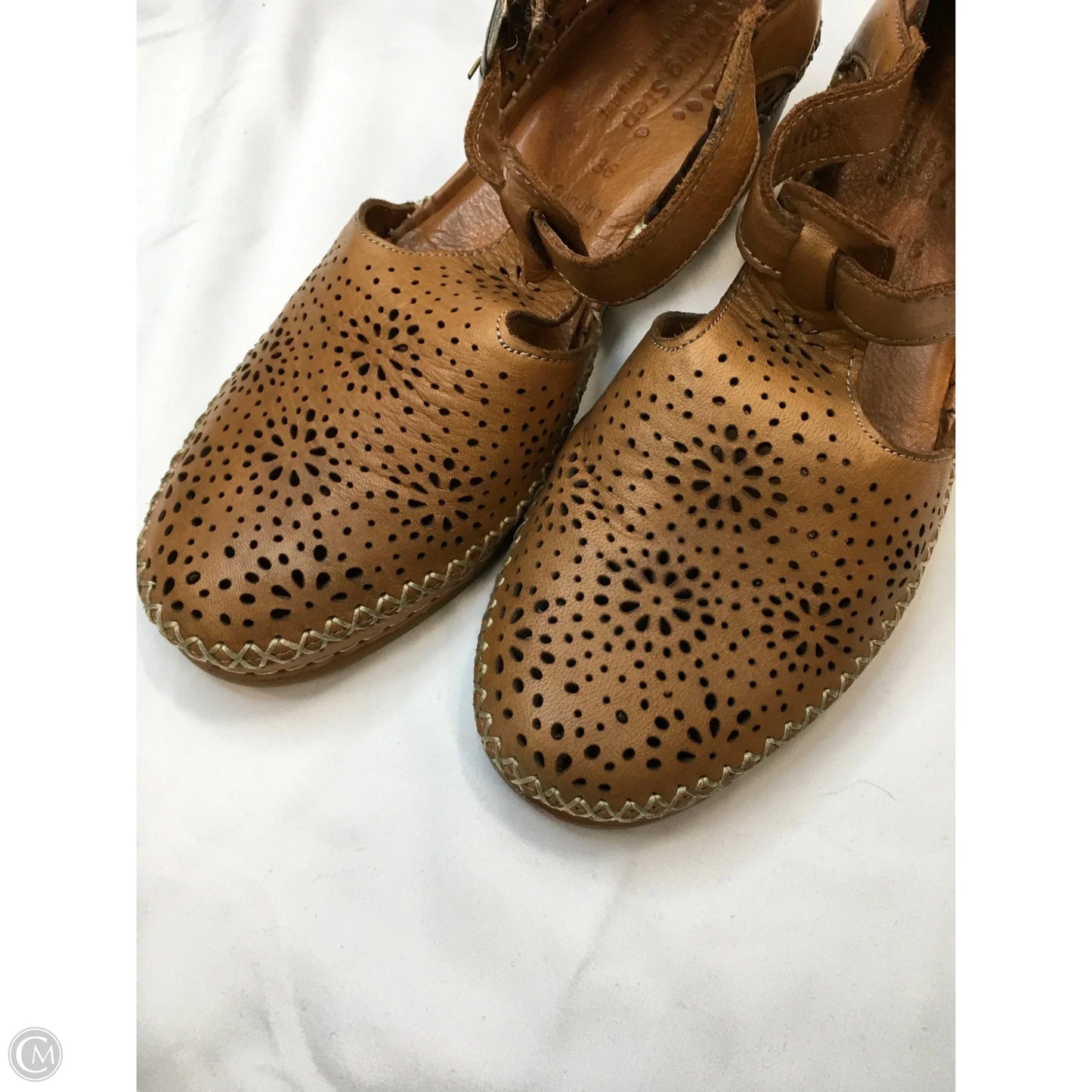 Shoes Heels Wedge By Spring Step In Brown, Size: 6