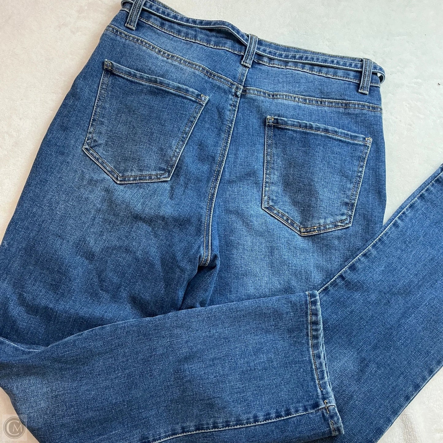 Jeans Straight By Express In Blue Denim, Size: 6