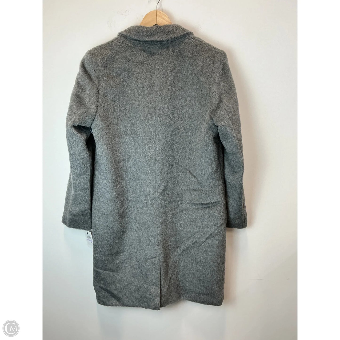 Coat Wool By Cole-haan In Grey, Size: 6