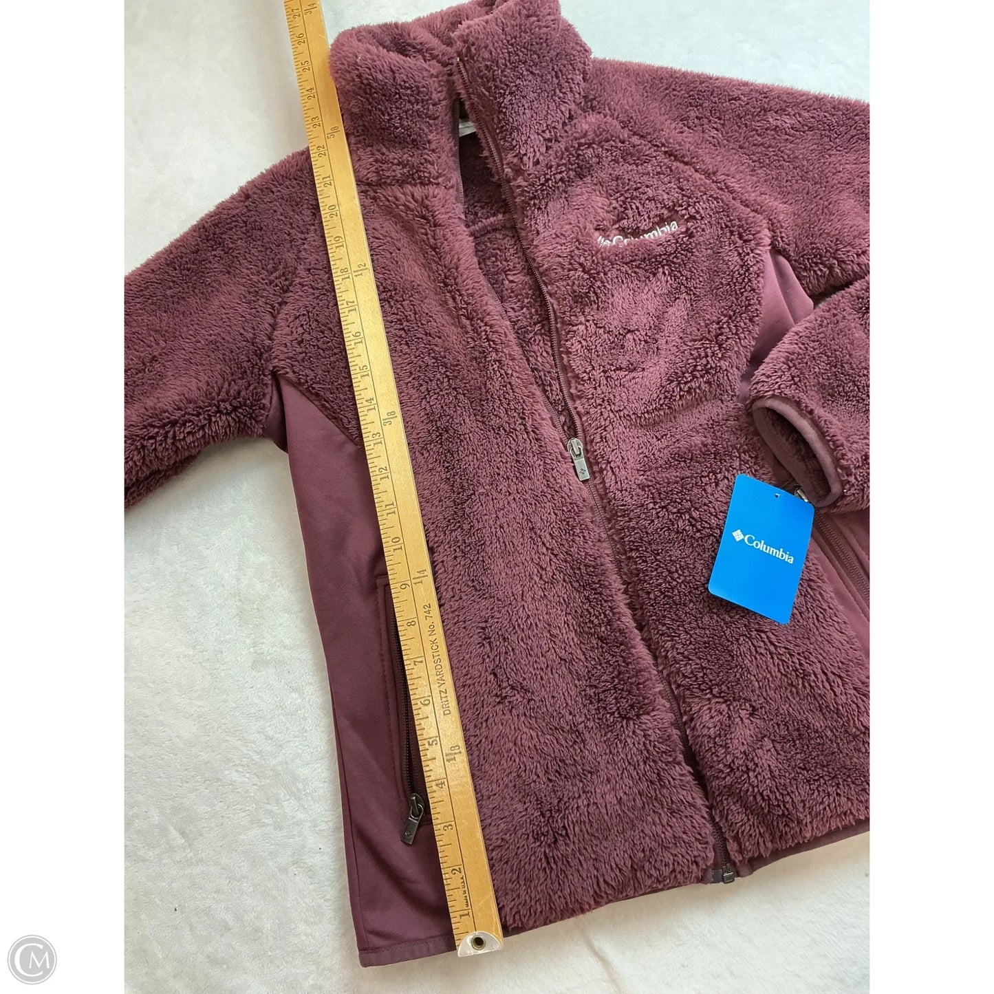 Jacket Fleece By Columbia In Maroon, Size: Xs
