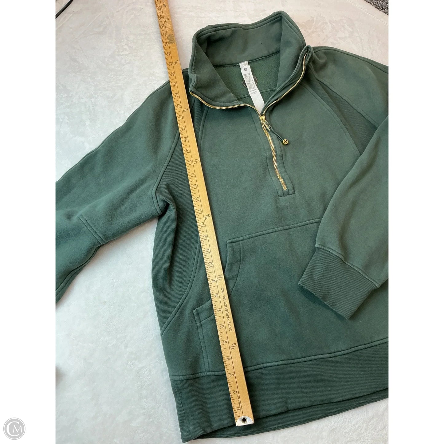 Athletic Sweatshirt Collar By Lululemon In Green, Size: L