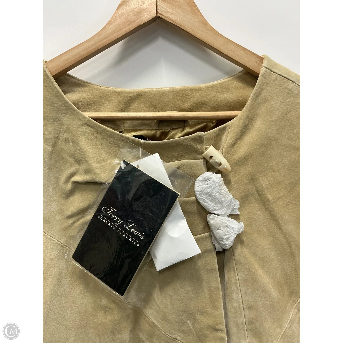 Coat Leather By Clothes Mentor In Beige