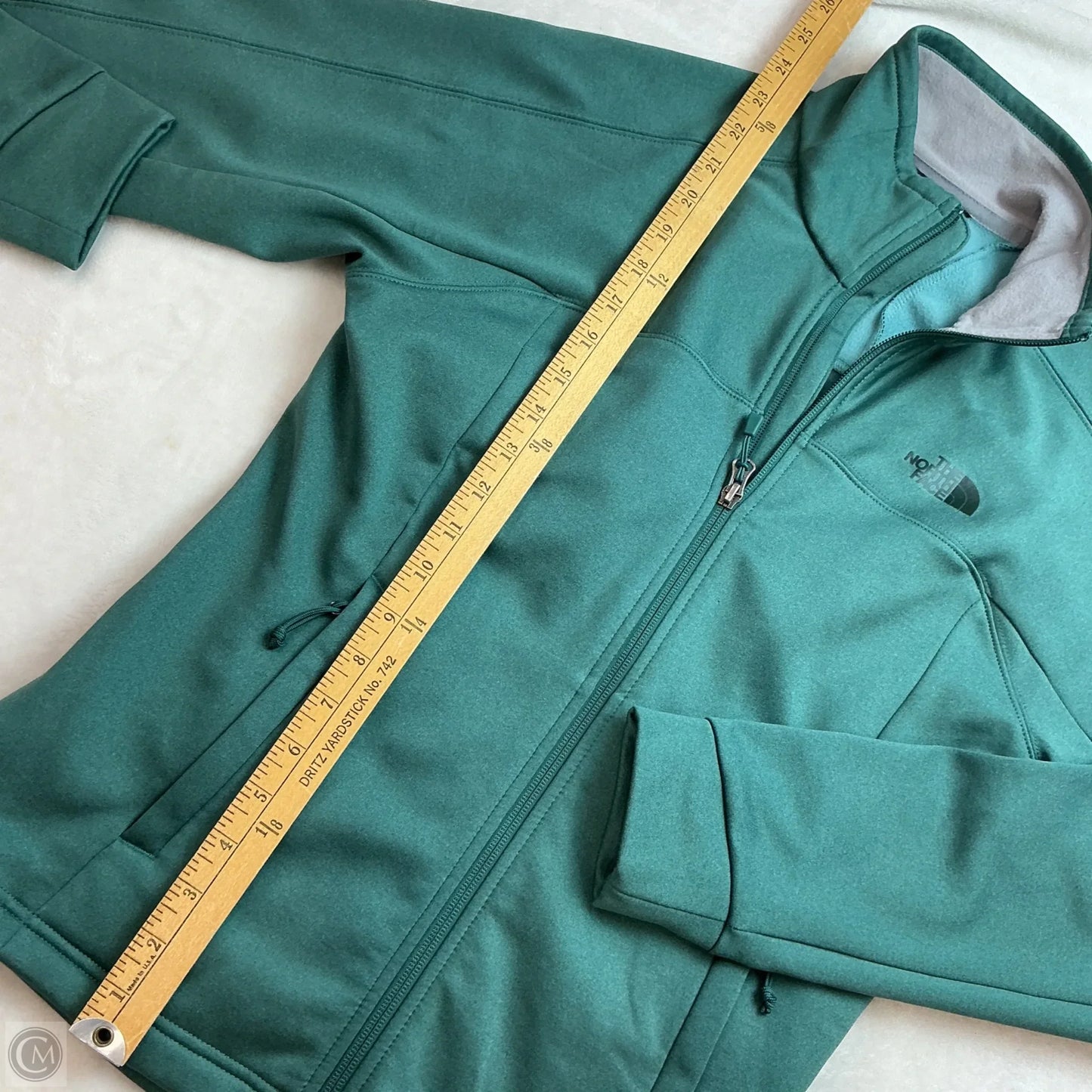 Athletic Jacket By The North Face In Teal, Size: Sp