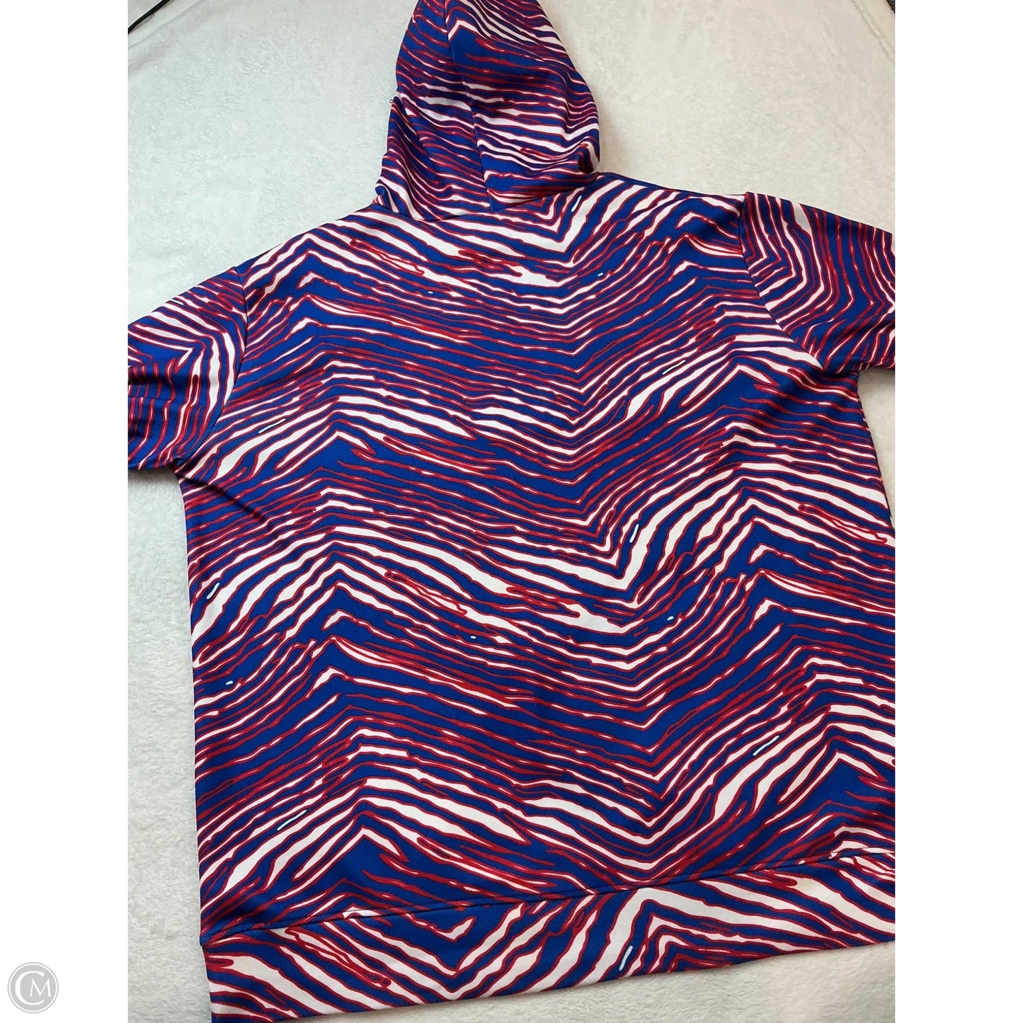 Sweatshirt Hoodie By Clothes Mentor In Blue & Red, Size: L