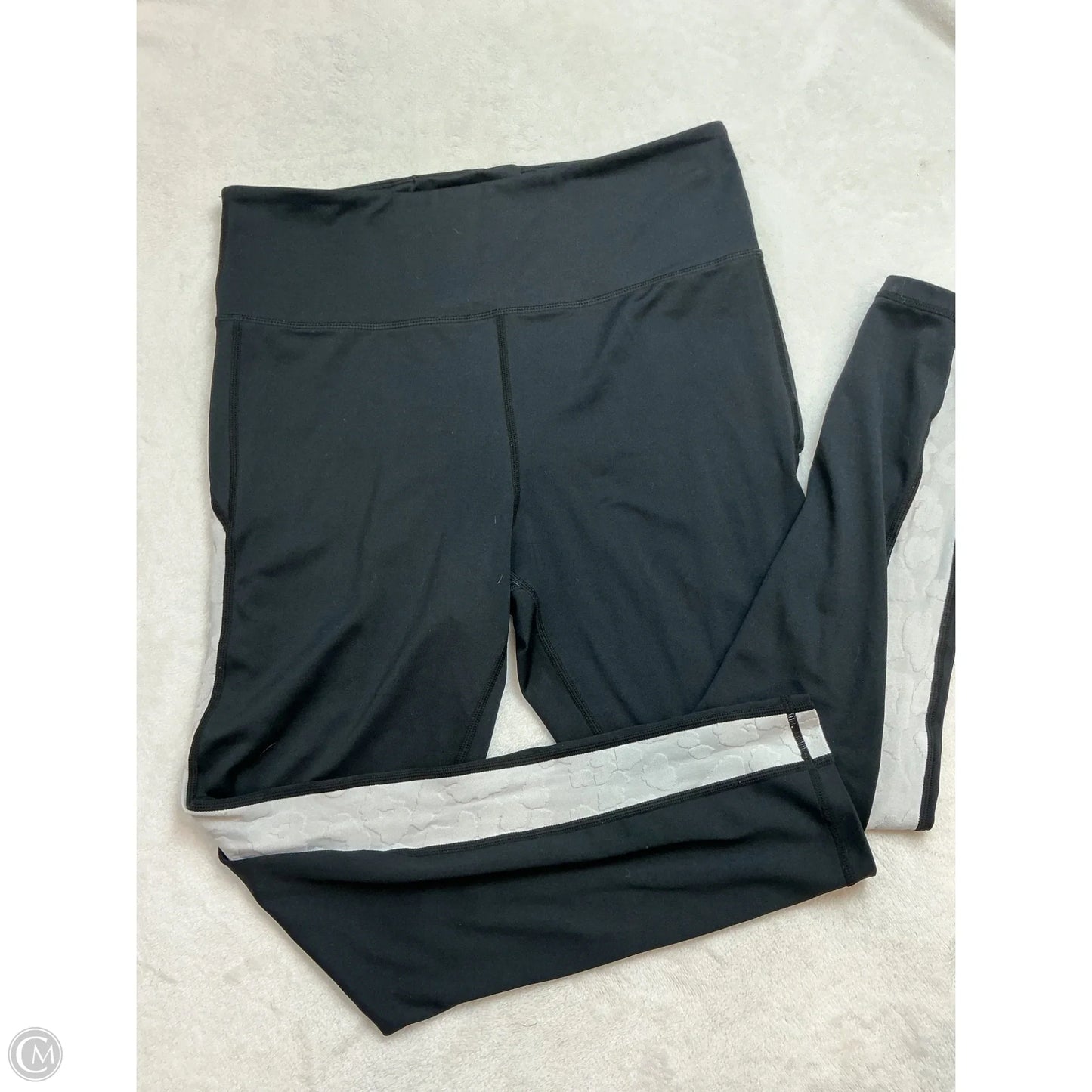 Athletic Leggings By Zyia In Black & Grey, Size: 12